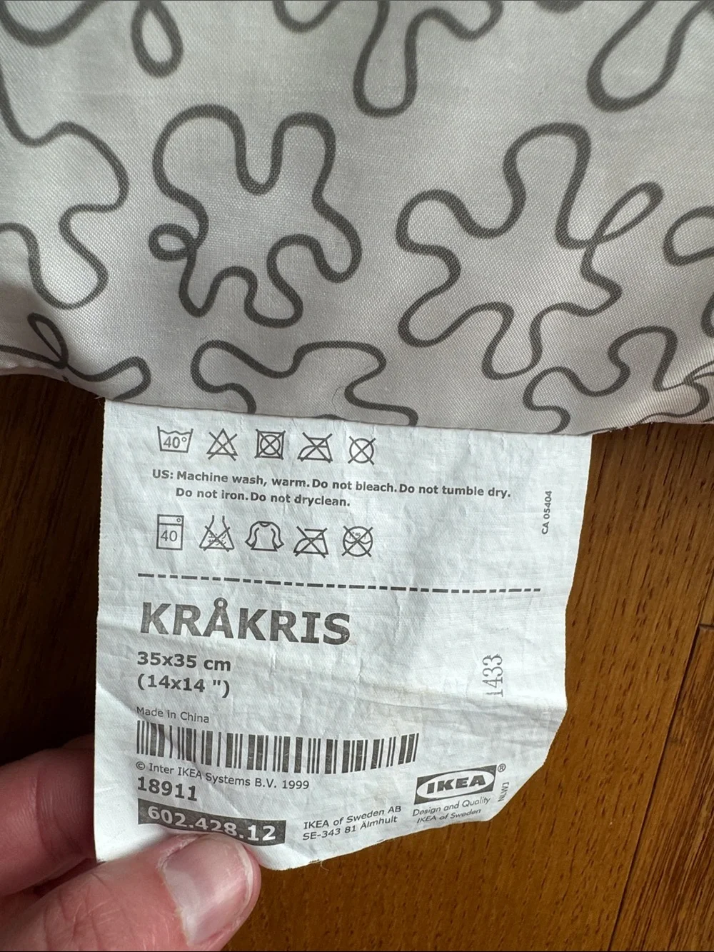 IKEA Square Down-Fill Cushion Pillow KRAKRIS 14